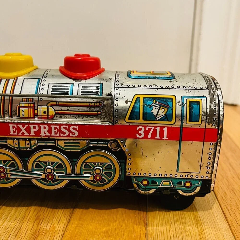 Masudaya Tin locomotive OVERLAND EXPRESS vintage rare toy Made in Japan - Picture 4 of 15